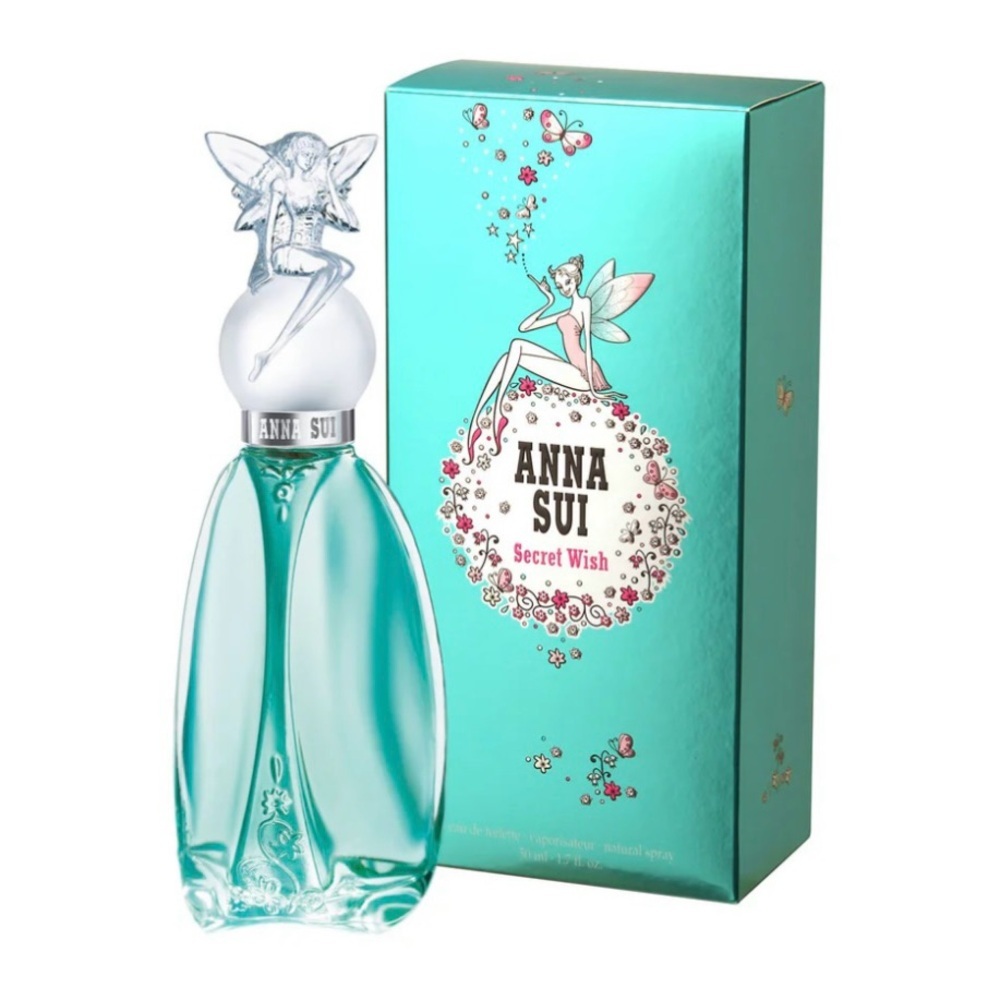 Anna Sui Secret Wish Eau de Toilette Mini- Aqua and White